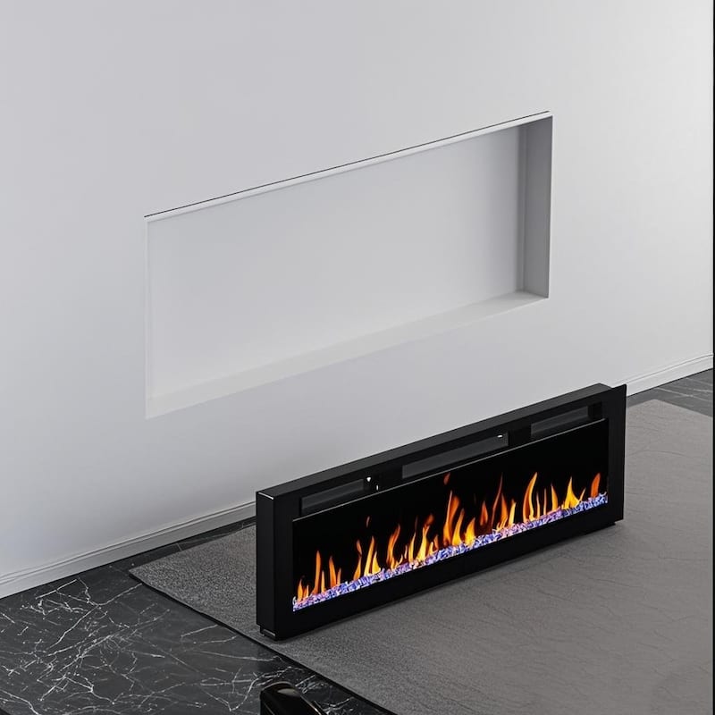 AVAWING 36-50 Inch Electric Fireplace Wall Mounted / In-Wall Insert, Modern Indoor Decor - 50in