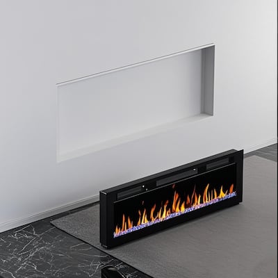 AVAWING 36-50 Inch Electric Fireplace Wall Mounted / In-Wall Insert, Modern Indoor Decor