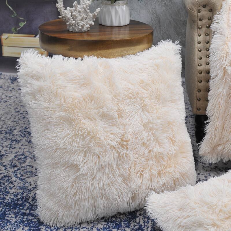 Halsted Shaggy FauxFur 3-piece Throw and Pillow Shell Set