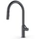 preview thumbnail 3 of 8, Karran QT-812 Top Mount 33 in. Large Single Bowl Quartz Kitchen Sink in Black With Kitchen Faucet in Gunmetal Grey