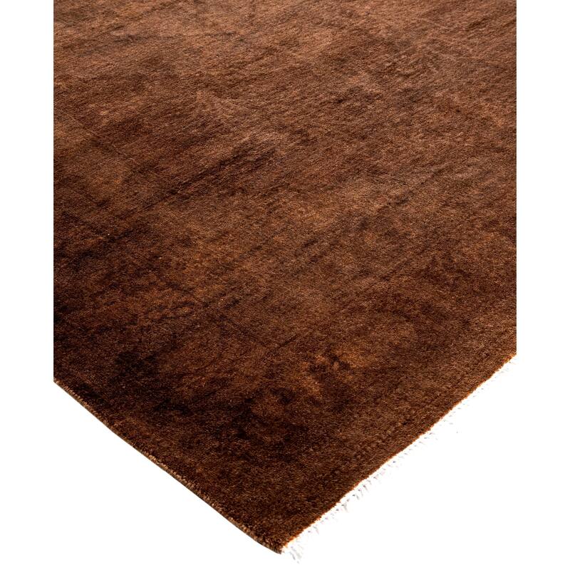 Overdyed One-of-a-Kind Hand-Knotted Area Rug - Brown - 4' 3" x 6' 1"
