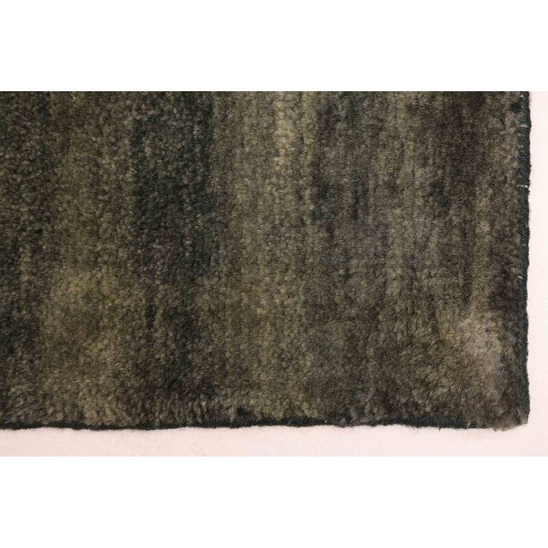 ECARPETGALLERY Hand-knotted Pak Finest Gabbeh Dark Green Wool Rug - 5'3 x 7'10
