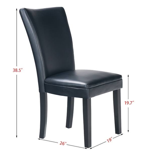Dining chair, black breathing leather Bed Bath & Beyond 35252038