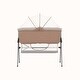 preview thumbnail 1 of 3, Dream On Me Lotus Bassinet & Bedside Sleeper in Brown Brown