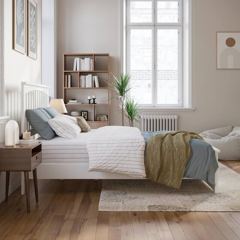 Becket Solid Wood Low Profile Platform Bed with Matching Footboard