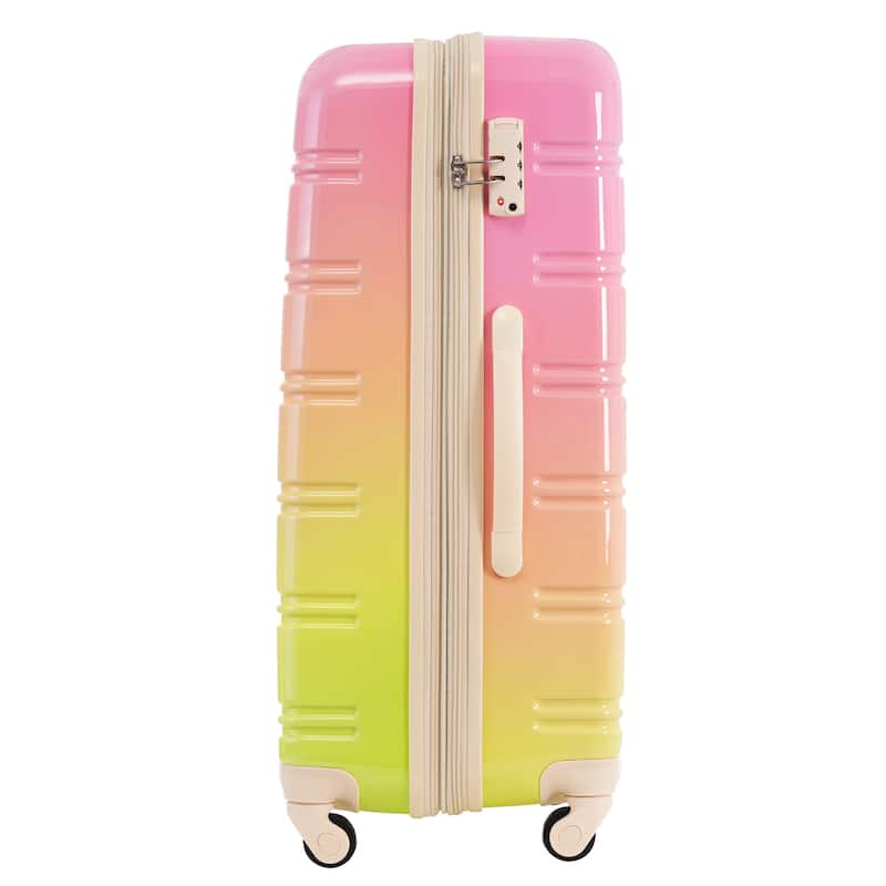 Hardshell Luggage Sets 3 Piece Gradient Color Expandable Suitcase with Spinner Wheels and TSA Lock Lightweight 20" 24" 28"