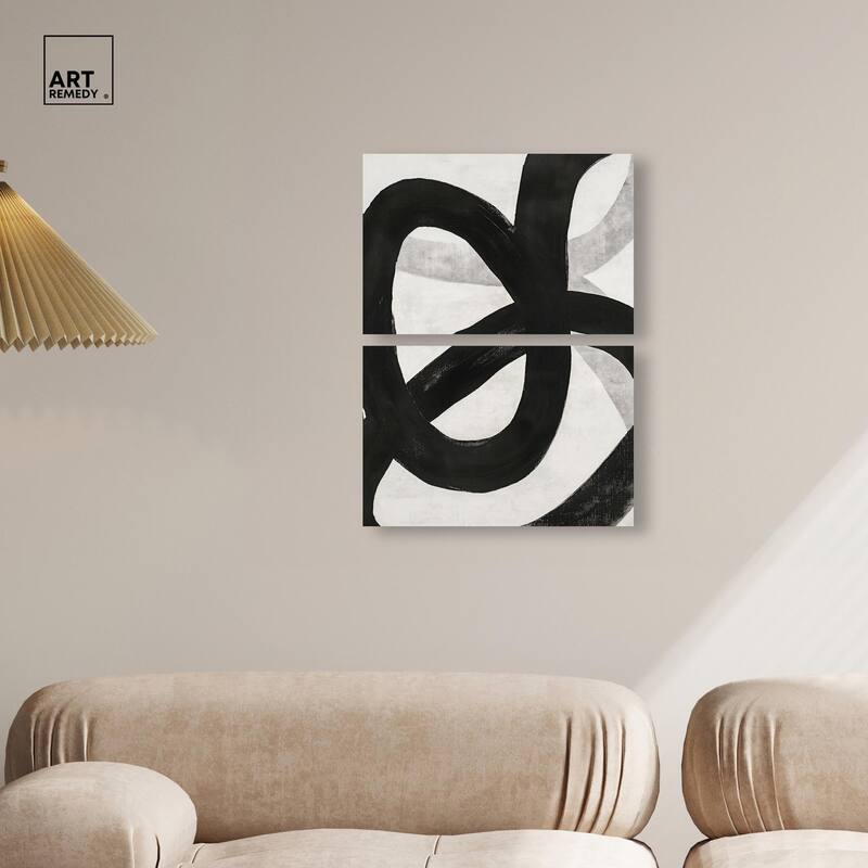 Infinite Loop I Canvas Set of 2 by Art Remedy, Gallery Wrapped