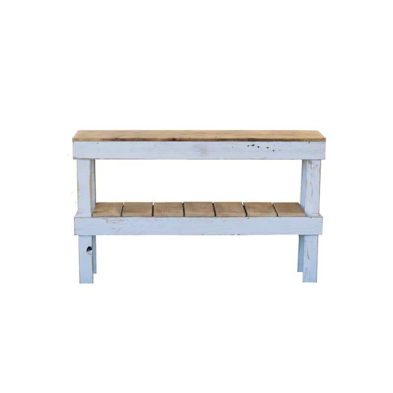 White Combo Double Tier Console