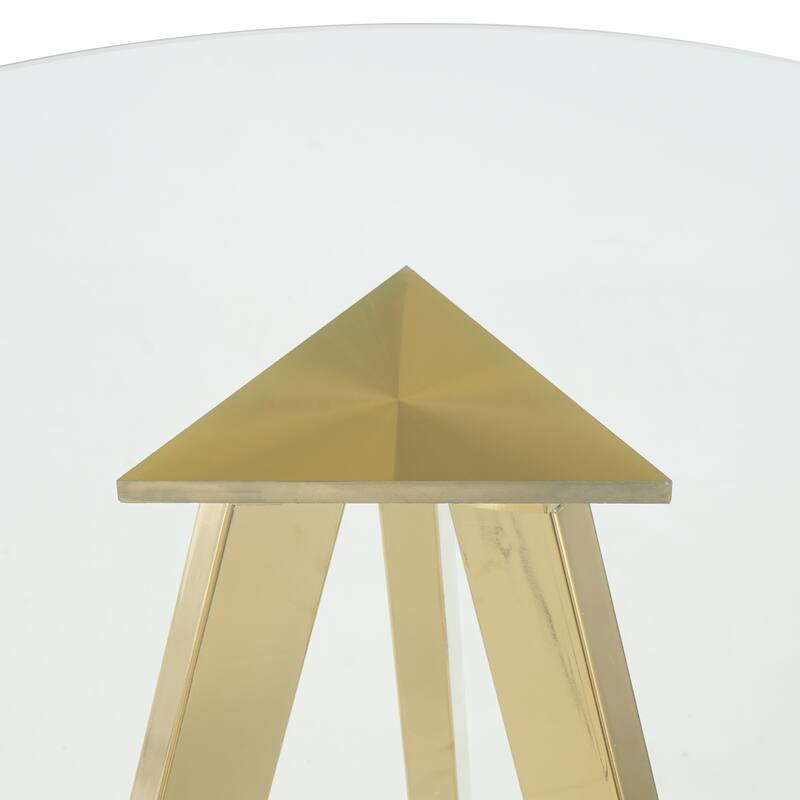 Round Glass Bar Table Top with Metal Legs
