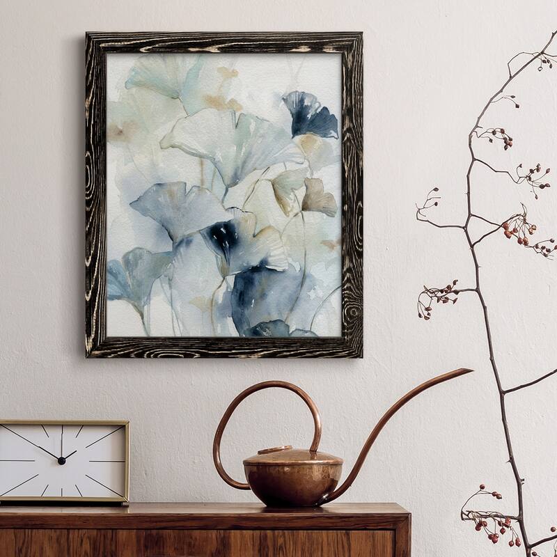Indigo Ginkgo I-Premium Framed Canvas - Ready to Hang