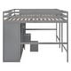 preview thumbnail 6 of 7, Twin Over Twin Bunk Bed with Roof, Slide and Ladder