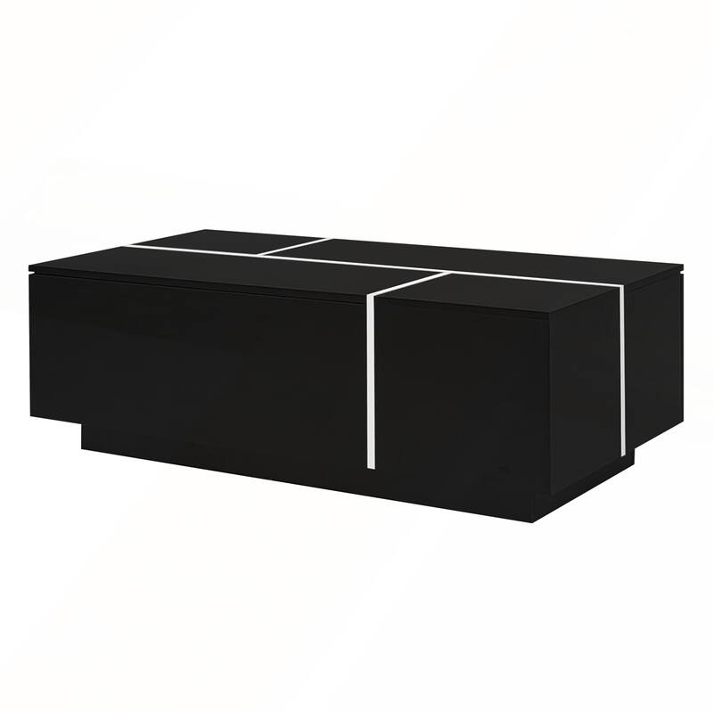 Extendable Coffee Table with High-Gloss Finish