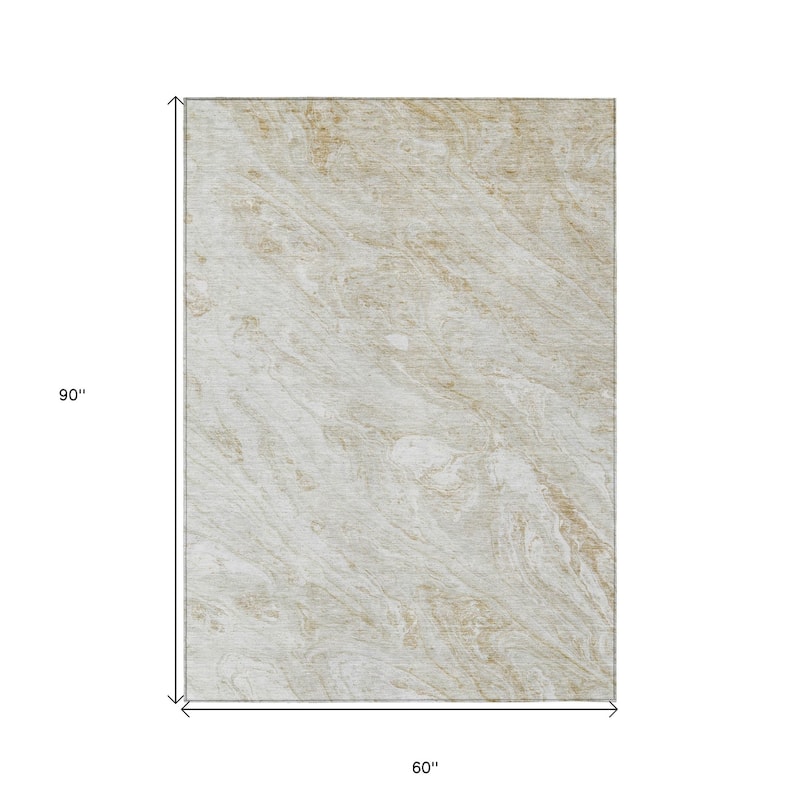 HomeRoots Abstract Transitional Rectangle Outdoor Rug