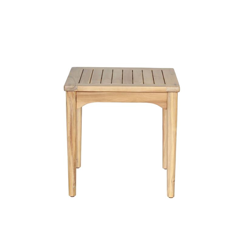 Gus Outdoor Acacia Wood Side Table