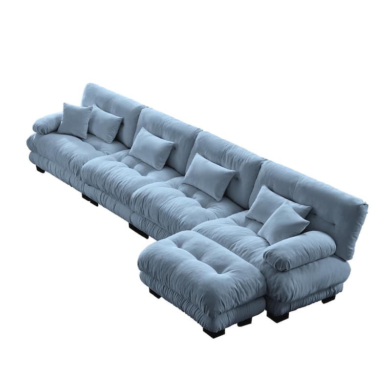 173.2" Modern Comfy Cloud Couch 4-Seater Modular Sectional Sofa for Living Room