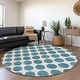 preview thumbnail 34 of 118, Machine Washable Indoor/ Outdoor Polka Dots Chantille Rug
