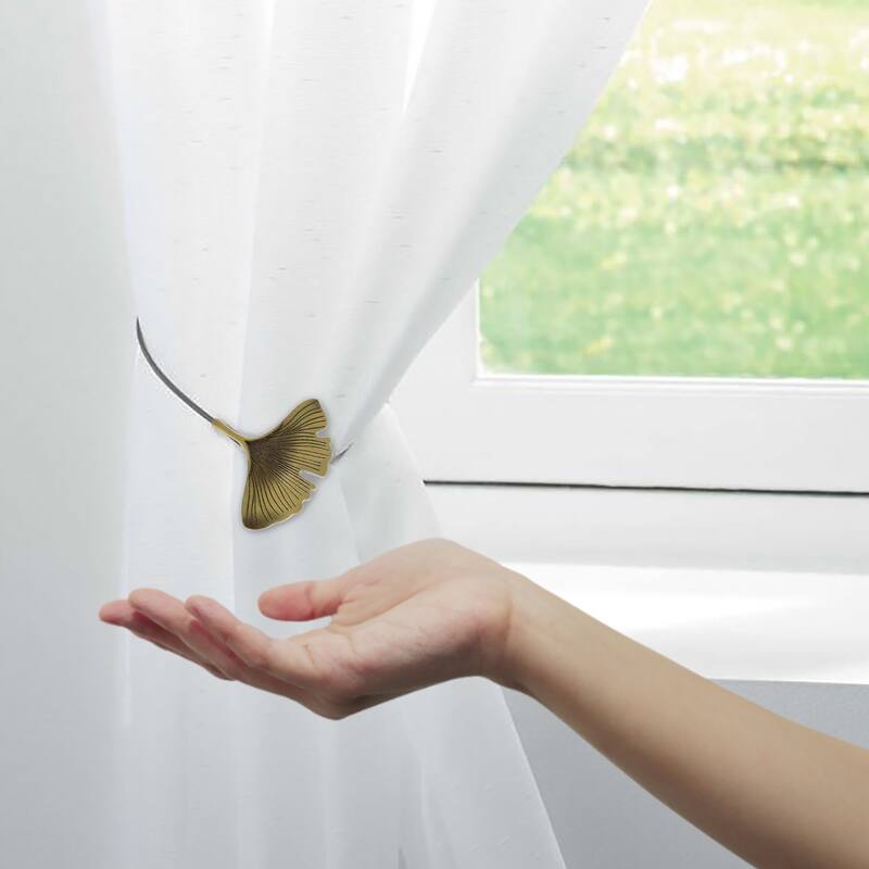 Magnetic Curtain Tieback Ginkgo Leaf Design