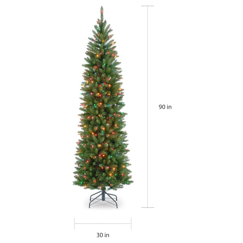 National Tree Company 7.5 ft.Kingswood Fir Pre-lit Pencil Tree - 7.5 Foot