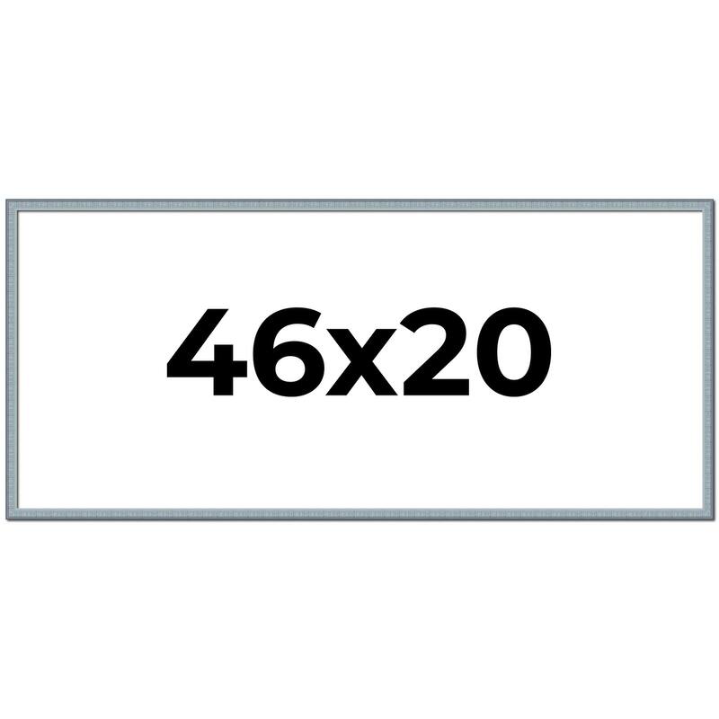 46x20 Frame Rustic Sky Blue Solid Wood Picture Frame | 0.75 Inch