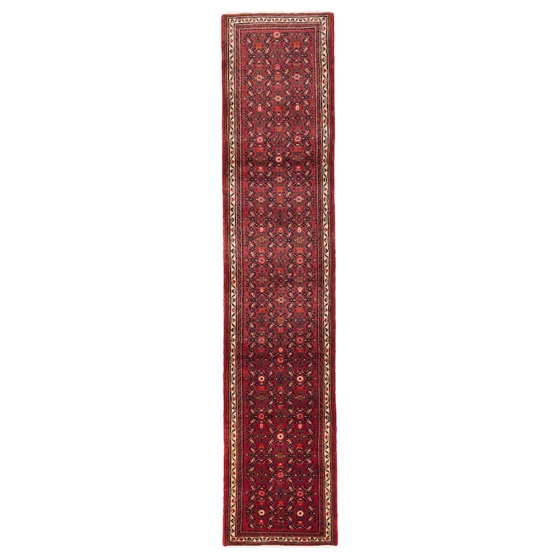 ECARPETGALLERY Hand-knotted Andelz Red Wool Rug - 2'8 x 12'10