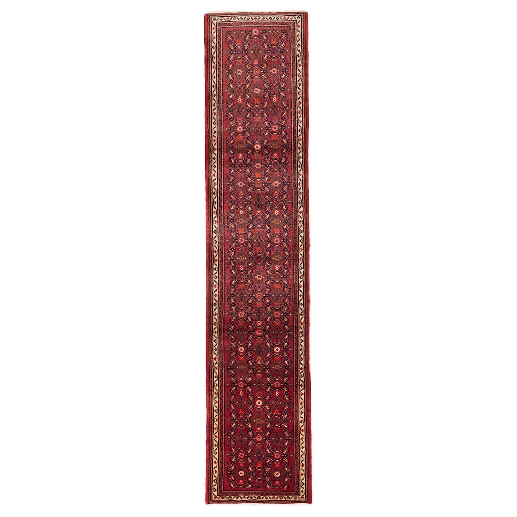 ECARPETGALLERY Hand-knotted Andelz Red Wool Rug - 2'8 x 12'10