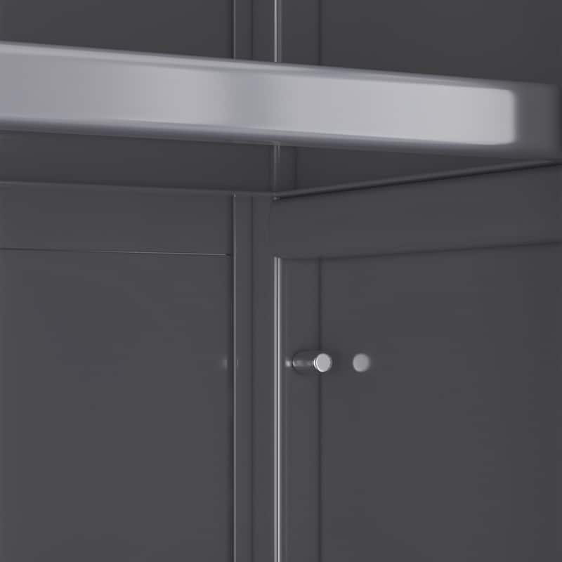 Open-door kitchen shelving Floor-to-ceiling multilevel household microwave storage cabinet bowls