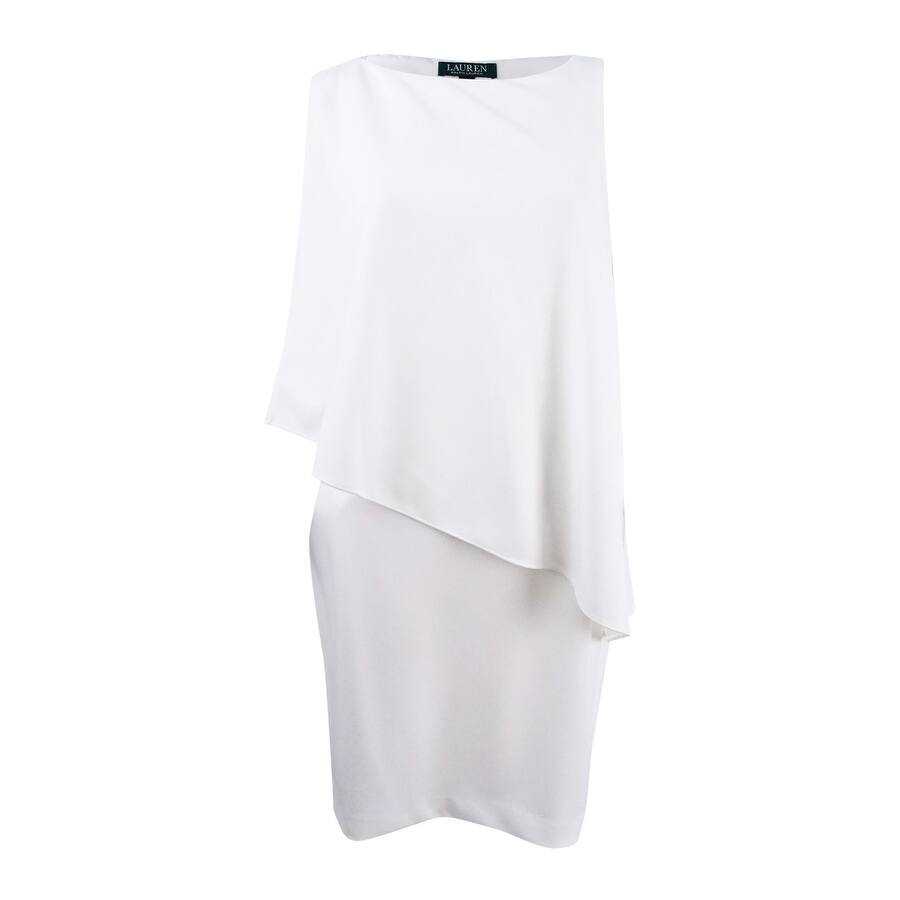 Lauren by Ralph Lauren Women's Asymmetrical Crepe Dress