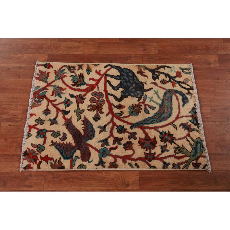 Traditional Ziegler Oriental Foyer Rug Hand-Knotted Wool Carpet - 2'0"x 3'0"