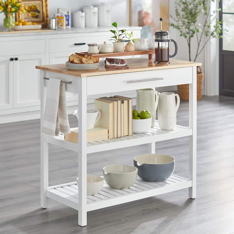 Simple Living Roberta Kitchen Island - White