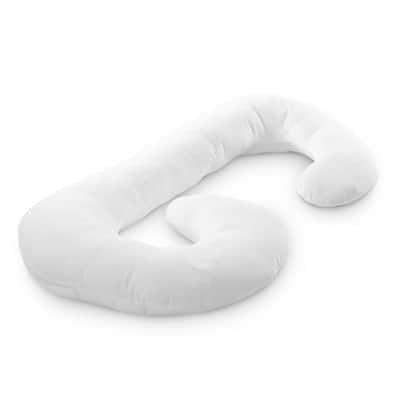 Cheer Collection Alternative Down Premium J Pillow with Zippered Cover - White