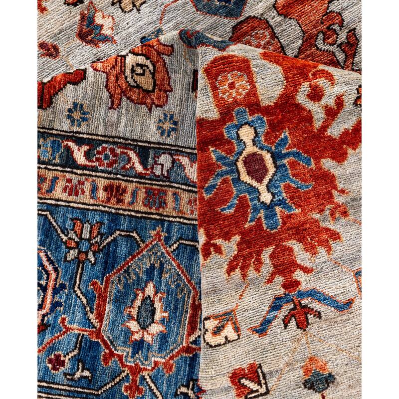 Serapi One-of-a-Kind Hand-Knotted Area Rug - Gray - 8' 11" x 11' 9"
