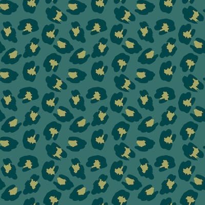Galerie Wallcoverings Into The Wild Leopard Print Non-woven Metallic Wallpaper Roll