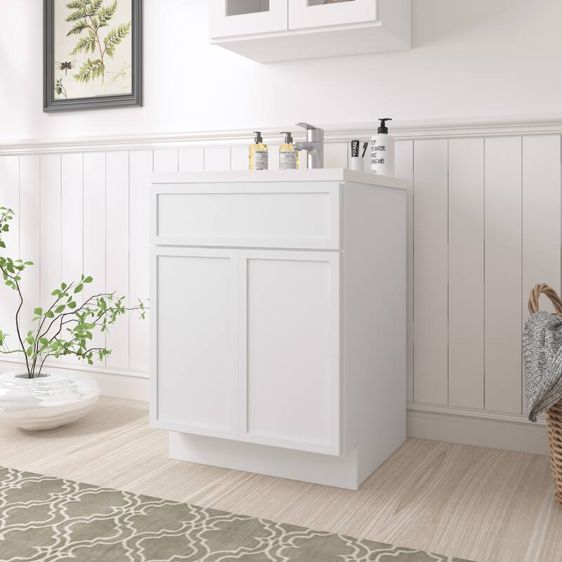 Vanity Art 24" Freestanding Single Base Storage Cabinet with Soft Close Doors