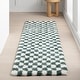 preview thumbnail 41 of 40, Nuloom Adelaide Mid-Century Checkered Shag Area Rug 2' 8" x 8' - Green