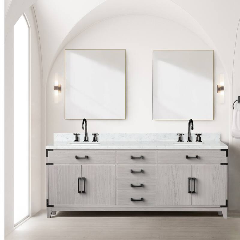Laurel Bath Vanity Carrara Marble Top, Sink and Faucet