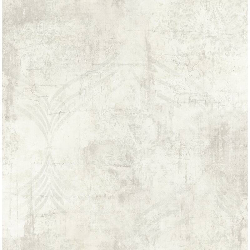 Seabrook Designs Brilliant Ogee Rustic Unpasted Wallpaper - 20.5 in. W x 33 ft. L - Metallic Greige