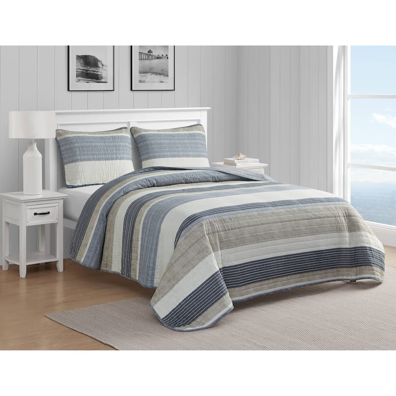 Nautica Ridgeport Cotton Reversible Quilt Set