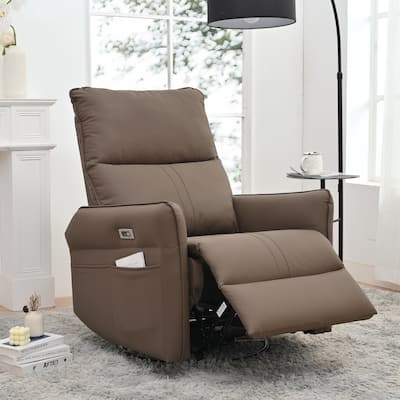 270°Power Swivel Rocker Recliner Chair, Electric Glider with USB Ports, Power Swivel Glider, Rocking Chair Nursery Recliners