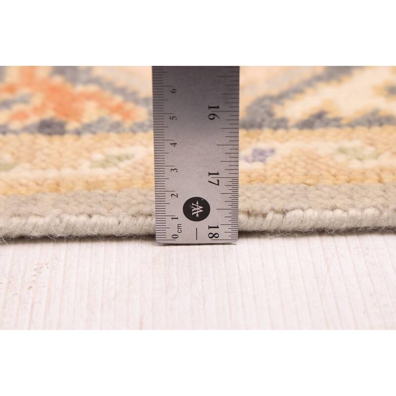 ECARPETGALLERY Hand-knotted Modern Oushak Light Grey Wool Rug - 4'1 x 6'2