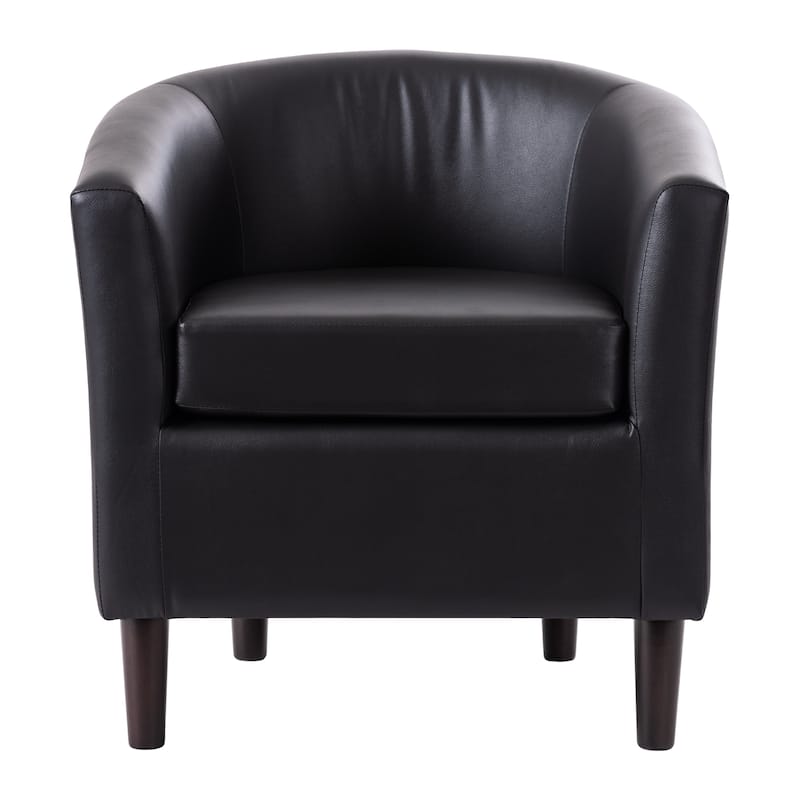 Harper Faux Leather Barrel Chair