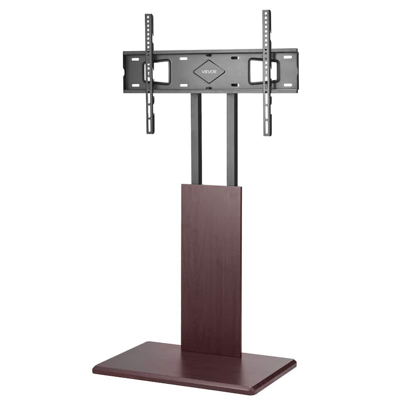 Universal TV Stand for 32-70 inch TVs with Adjustable Height and Swivel - 25.98 x 15.75 x (41.93-52.76) In.