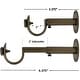 preview thumbnail 7 of 12, Adjustable Solid Zinc Curtain Rod Bracket Wall Holder, Fits 1-inch Diameter Rod Antique Gold