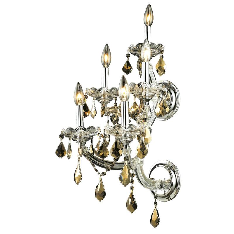 Fleur Illumination Collection Wall Sconce D:12in H:29.5in E:11.5in Lt:5 Chrome Finish