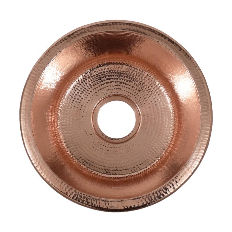 Redondo Chico Hand Hammered Copper Universal Mount Bar Sink