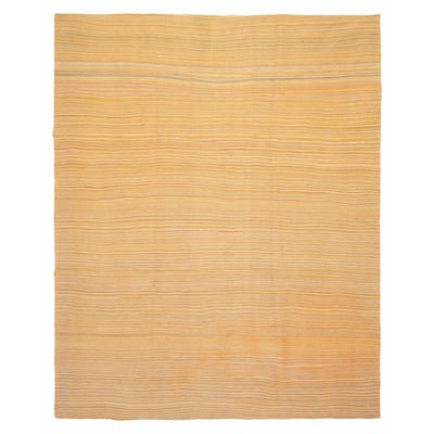 ECARPETGALLERY Flat-Weave Boho Brown Wool Kilim - 6'9 x 8'5
