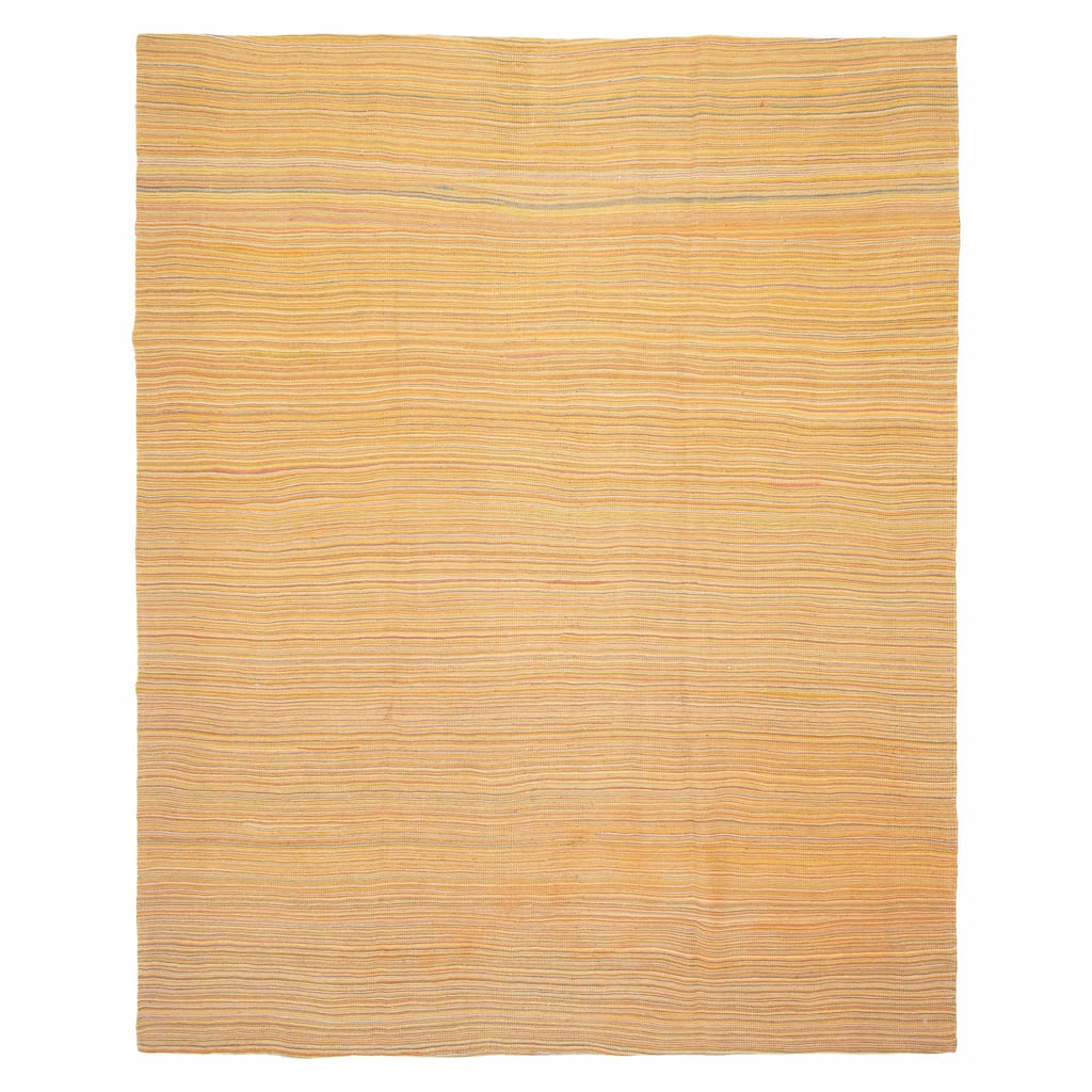 ECARPETGALLERY Flat-Weave Boho Brown Wool Kilim - 6'9 x 8'5