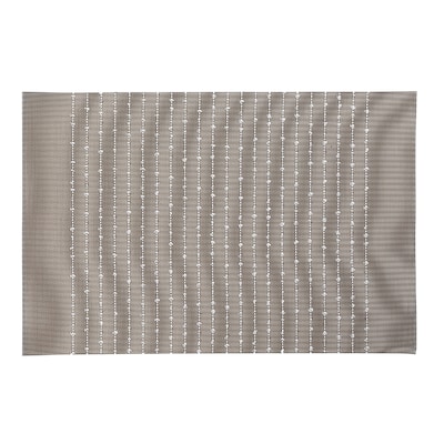 Vinyl Cotton Placemat Pinstripe Taupe - Set of 12