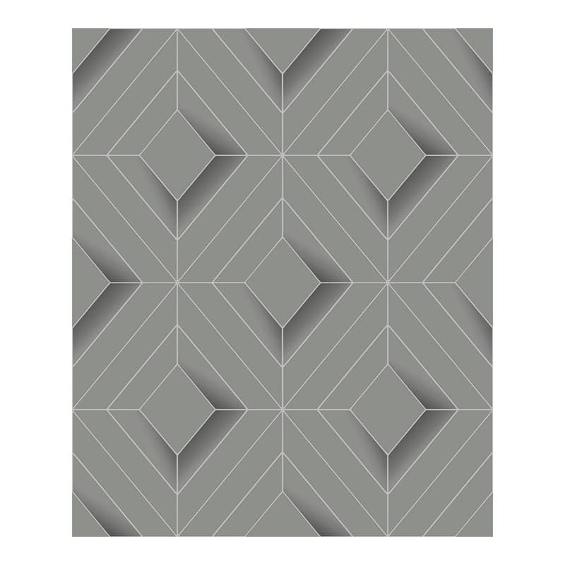 Advantage Filmore Grey Diamond Panes Wallpaper - 20.9 x 396 x 0.025