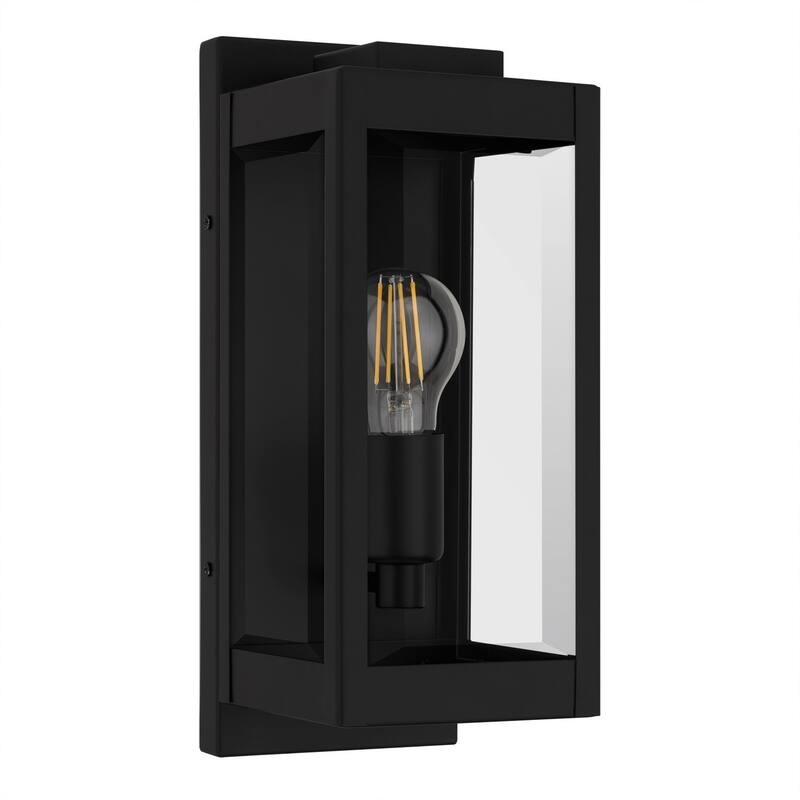 Earth Black Outdoor Wall Lantern from the Eastover Collection - Earth Black