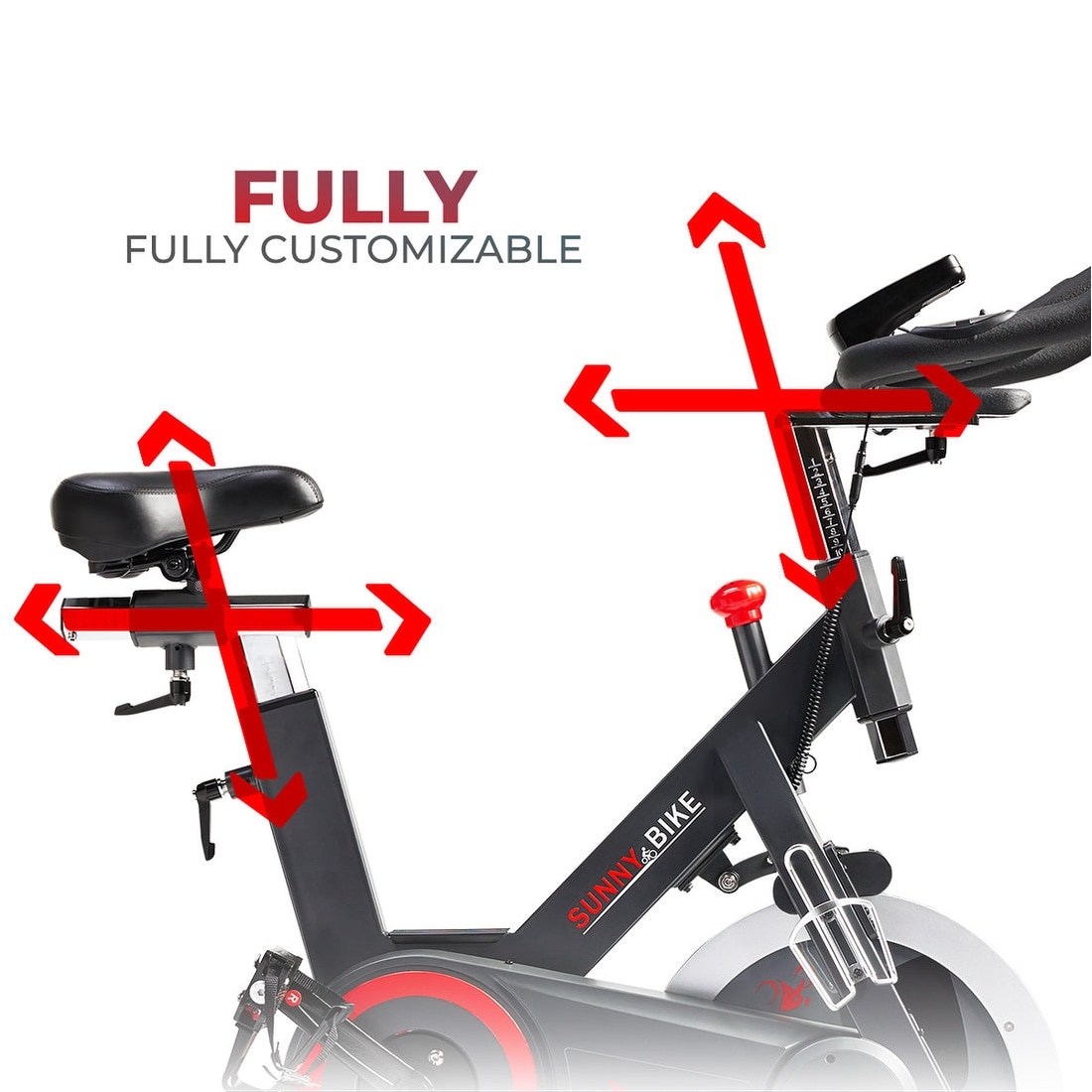 Sunny Health Fitness Premium Indoor Cycle Bike w SunnyFit App